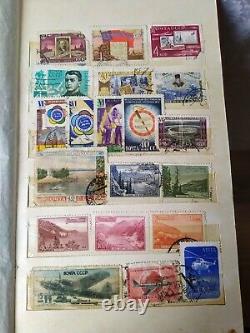 Vintage Collectible Album With USSR Sovie Russian Stamps