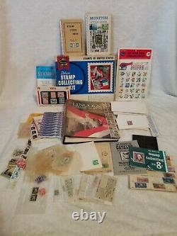 Vintage Deluxe Stamp Collecting Kit With LOTS Of Extra Stamps