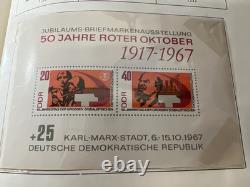 Vintage German Stamp Collection Album Third Reich DDR Danzig Bohemia Moravia FDC