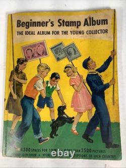 Vintage H. E. Harris Stamp Album Lot Well-Filled Worldwide Collection -HUGE LOT