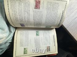 Vintage Illustrated Around-the-World Stamp Album with Some Stamps Inside (As-Is)