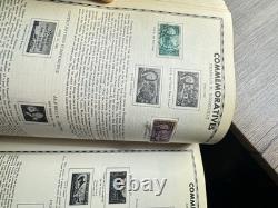 Vintage Illustrated Around-the-World Stamp Album with Some Stamps Inside (As-Is)