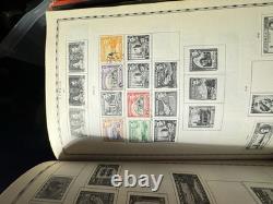 Vintage Illustrated Around-the-World Stamp Album with Some Stamps Inside (As-Is)