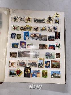 Vintage International Stamp Collection And Binder About 550 All Different