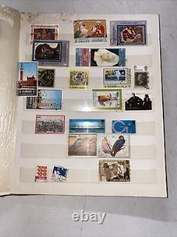 Vintage International Stamp Collection And Binder About 550 All Different