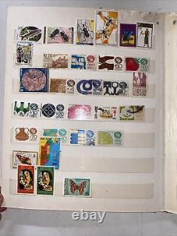 Vintage International Stamp Collection And Binder About 550 All Different