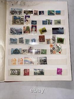 Vintage International Stamp Collection And Binder About 550 All Different