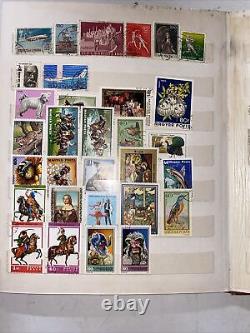 Vintage International Stamp Collection And Binder About 550 All Different