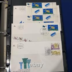 Vintage Israel Stamp Collection Album First Day Covers Souvenir Sheets MNH