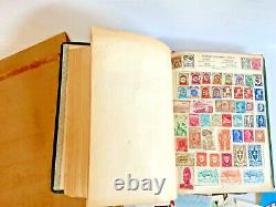 Vintage Original Worldwide Stamp Collection in Old Movealeaf Album With Box