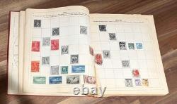 Vintage Paragon Stamp Album Worldwide Collection Germany Italy Greece + More