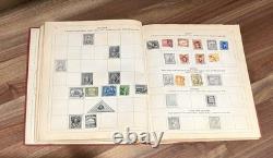 Vintage Paragon Stamp Album Worldwide Collection Germany Italy Greece + More