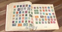 Vintage Paragon Stamp Album Worldwide Collection Germany Italy Greece + More