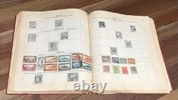 Vintage Paragon Stamp Album Worldwide Collection Germany Italy Greece + More