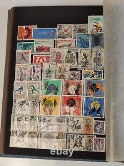 Vintage Postage Stamp Album Collection USSR DDR Mixed Stamps 450 stamps post