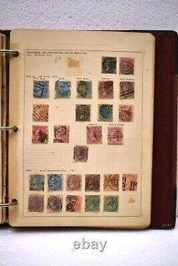 Vintage Postage Stamp Album With 244 Stamps On 20 Pages Worldwide Stamps Collect