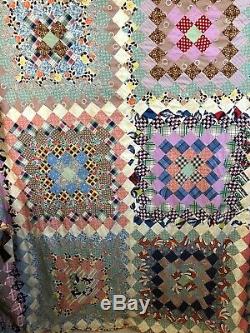 Vintage Quilt top, Postage stamp album