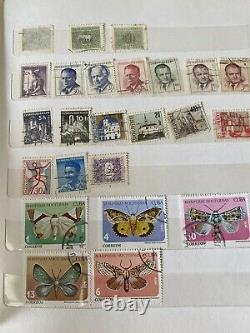 Vintage Stamp Album with Lots of Very Collectible Stamps Including Worldwide