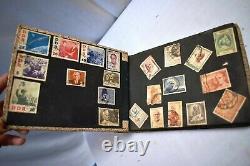 Vintage Stamp Collecting Book Postage Stamps Album Philately Collectibles Rare