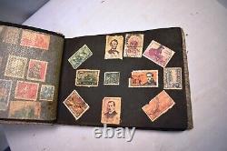 Vintage Stamp Collecting Book Postage Stamps Album Philately Collectibles Rare