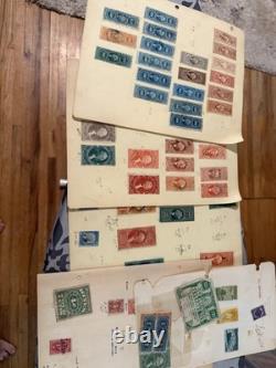 Vintage Stamp Collection Album Antique Stamps Book