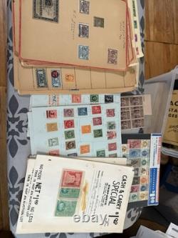 Vintage Stamp Collection Album Antique Stamps Book