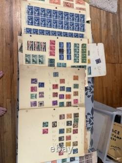 Vintage Stamp Collection Album Antique Stamps Book