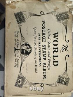 Vintage Stamp Collection Album Antique Stamps Book