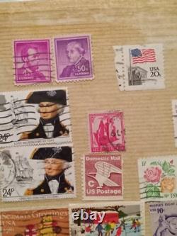 Vintage Stamp Collection Album Lot Misc Various Us Foreign Wars Paintings