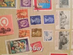 Vintage Stamp Collection Album Lot Misc Various Us Foreign Wars Paintings