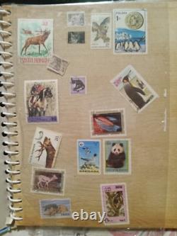 Vintage Stamp Collection Album Lot Misc Various Us Foreign Wars Paintings