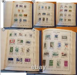 Vintage Stamp Collection Album US/UN/Philippines 500+ Stamps 1873-1975