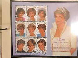 Vintage The Princess Diana Worldwide Stamp Collection Album with Stamps