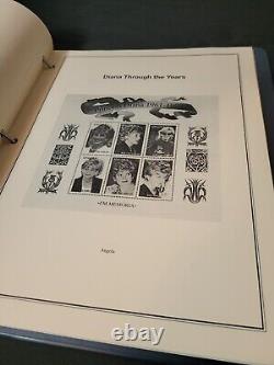 Vintage The Princess Diana Worldwide Stamp Collection Album with Stamps