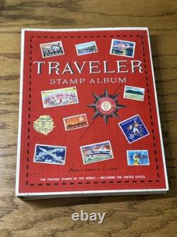 Vintage Traveler Stamp Album of the World Postage Stamps! WITH STAMPS