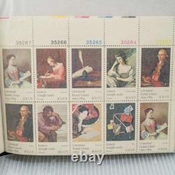 Vintage US Postage Stamp Block Collection Album Over 200 Stamps Plate Blocks