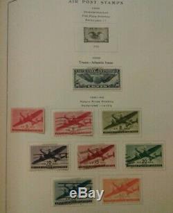 Vintage US Stamp Collection Scott National Album 1275+ Stamps Hinged Thru 1967