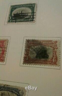 Vintage US Stamp Collection Scott National Album 1275+ Stamps Hinged Thru 1967