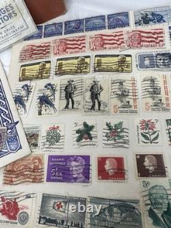 Vintage Whitman Postage Stamp Album Collection US Stamps Stamp Hinges Lot