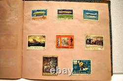 Vintage World Stamp Album 30 Pages 325 Stamps Thematic Collection Animals Art Fl
