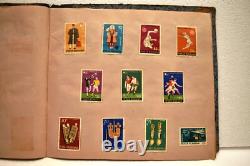Vintage World Stamp Album 30 Pages 325 Stamps Thematic Collection Animals Art Fl