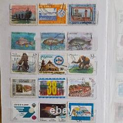 Vintage Worldwide STAMPS Collections Lots Album Rare Old 300 Stamps Europe Asia