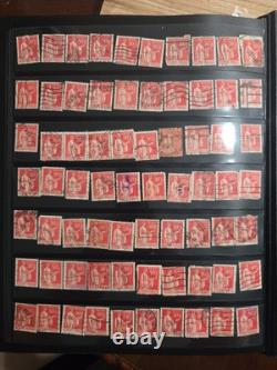 Vintage Worldwide Stamp Collection 2 Albums 1,163 Stamps Mudor & Paragon