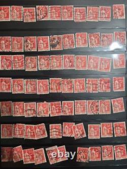 Vintage Worldwide Stamp Collection 2 Albums 1,163 Stamps Mudor & Paragon