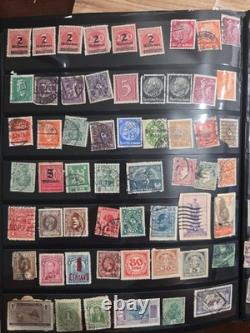 Vintage Worldwide Stamp Collection 2 Albums 1,163 Stamps Mudor & Paragon