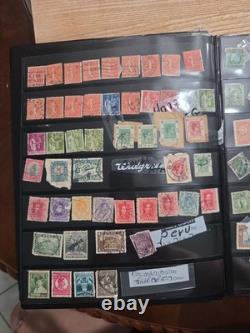 Vintage Worldwide Stamp Collection 2 Albums 1,163 Stamps Mudor & Paragon