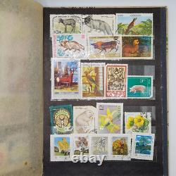 Vintage stamp album collection Soviet USSR 230 pieces