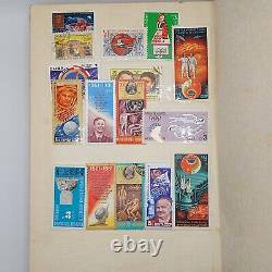 Vintage stamp album collection Soviet USSR 390 pieces