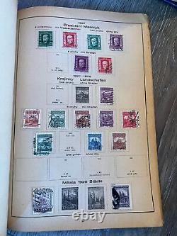 Vtg postage stamp collection book USA international postage