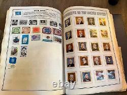 Vtg postage stamp collection book USA international postage